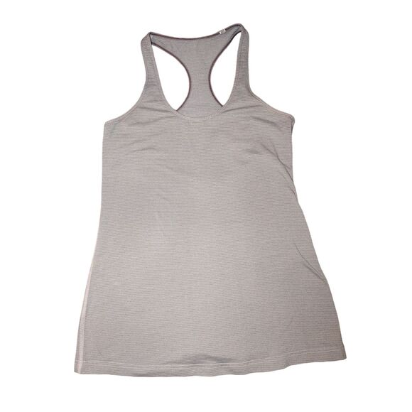 Lululemon‎ Racerback Tank Women's Grey Striped Activewear Workout Athleisurewear - Picture 1 of 5
